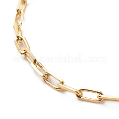 2Pcs 2 Style Brass Paperclip Chains & 304 Stainless Steel Satellite Chains Bracelets Set&nbsp;BJEW-JB08620-01