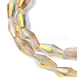 Transparent Electroplate Glass Beads Strands&nbsp;GLAA-K064-05A-AB04