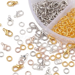 160Pcs 4 Color Zinc Alloy Lobster Claw Clasps&nbsp;DIY-YW0005-54