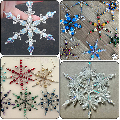 30Pcs Christmas Snowflake Iron Wire Forms&nbsp;IFIN-SC0001-98A