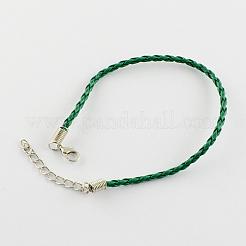 Trendy Braided Imitation Leather Bracelet Making&nbsp;BJEW-S076-012