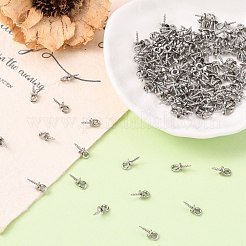 Tarnish Resistant 304 Stainless Steel Screw Eye Pin Peg Bails&nbsp;STAS-K146-002-4mm