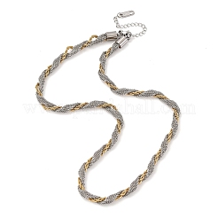 4MM 304 Stainless Steel Rope Chain Necklaces&nbsp;NJEW-Z095-01GP-02