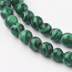 Synthetic Malachite Bead Strands&nbsp;G-G735-70-4mm