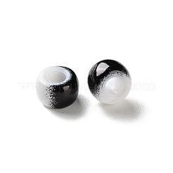 Spray Painted ABS Plastic European Beads&nbsp;KY-G033-02A-01