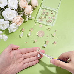 20Pcs Brass Stud Earring Findings&nbsp;KK-UN0006-23