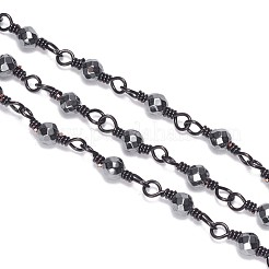 Handmade Non-magnetic Synthetic Hematite Beaded Chains&nbsp;CHC-F007-16B-02