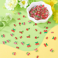 200Pcs Resin Cherry Cabochons&nbsp;RESI-TA0005-49