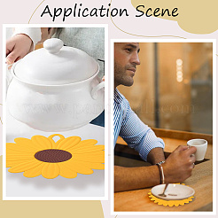2Pcs 2 Style Flower Silicone Hot Pads&nbsp;AJEW-GF0011-17A