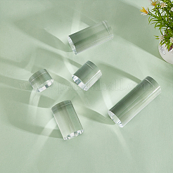 5Pcs 5 Styles Column Transparent Acrylic Jewelry Display Pedestals&nbsp;ODIS-FG0001-64