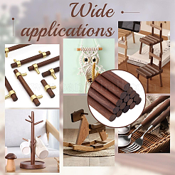 16Pcs Walnut Wood Craft Sticks&nbsp;WOOD-OC0004-27