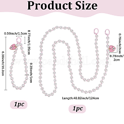 1 Bag ABS Plastic Imitation Pearl Bead Mobile Straps&nbsp;HJEW-BM0002-01