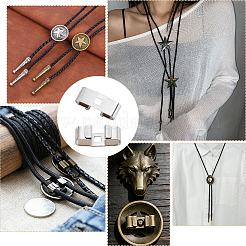 40Pcs Iron Bolo Tie Slides Clasp Accessories&nbsp;FIND-CL0002-29