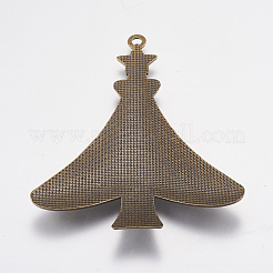Christmas Tree Alloy Pendant Rhinestone Settings&nbsp;LS-PALLOY-4130-AB-FF