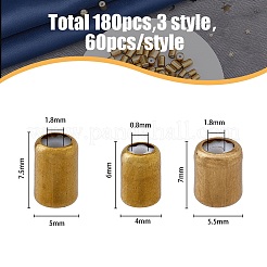 180Pcs 3 Style Brass Beads&nbsp;FIND-HY0001-73