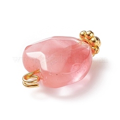 Cherry Quartz Glass Charms&nbsp;PALLOY-JF01863-05