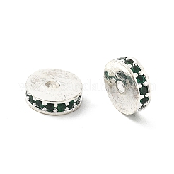 Brass Micro Pave Cubic Zirconia Beads&nbsp;KK-R216-15S-02