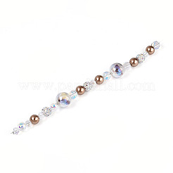 Glass and Acrylic and Imitation Pearl and Rhinestone Beads Strands&nbsp;MAK-T011-06M