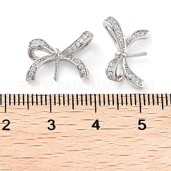 Rack Plating Brass Micro Pave Clear Cubic Zirconia Pendants&nbsp;KK-M280-15P