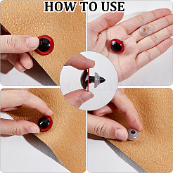 50Pcs 5 Colors Craft Plastic Screws Doll Eyes&nbsp;DOLL-GF0001-11