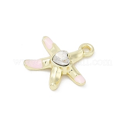 Rack Plating Alloy Enamel Rhinestone Pendants&nbsp;PALLOY-R151-41G-05