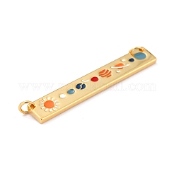 Brass Enamel Pendants Links&nbsp;KK-F825-02G