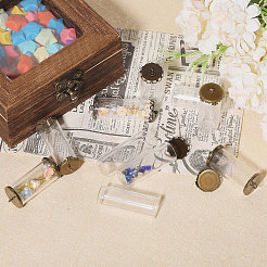 12 Sets 3 Styles Glass with Brass Connnector Charms&nbsp;FIND-CA0009-38