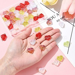 50Pcs Glass Connector Charms&nbsp;PALLOY-FZ00019