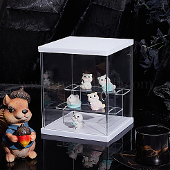 3-Tier Transparent Acrylic Minifigures Display Case&nbsp;ODIS-WH0043-68B