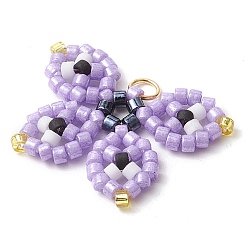 Seed Beads Beaded Charms&nbsp;PALLOY-MZ00320-02
