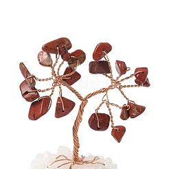 Natural Red Jasper Chips Tree of Life Decorations&nbsp;DJEW-P022-01B-02