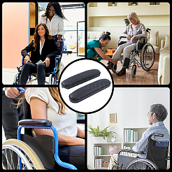 2Pcs Imitation Leather & Sponge Wheelchair Armrests&nbsp;AJEW-CL0002-63A