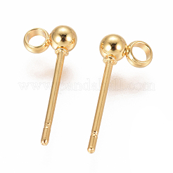 304 Stainless Steel Ear Stud Components&nbsp;STAS-F227-18A-G