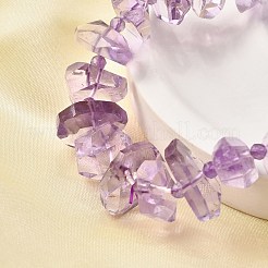Natural Amethyst Chips Stretch Bracelets&nbsp;BJEW-Z100-01