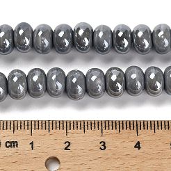 Glazed Porcelain Rondelle Beads&nbsp;PORC-Q001-01G