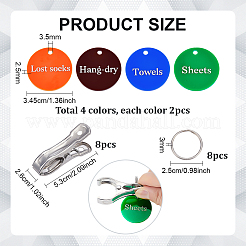 1 Bag Acrylic Laundry Sorting Clips with Label Tags&nbsp;AJEW-PH0010-13