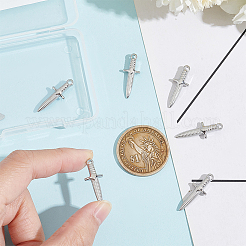 6Pcs 304 Stainless Steel Pendants&nbsp;STAS-UN0052-94