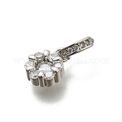 Brass Micro Pave Cubic Zirconia Pendants&nbsp;KK-Z093-41P