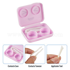 4 Bags 4 Colors Plastic Contact Lens Care Tool Set&nbsp;AJEW-TAD0001-02