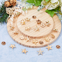 40pcs Alloy Star Brooch&nbsp;AJEW-FH0004-23G