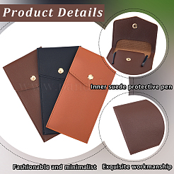 3Pcs 3 Colors PU Leather with Alloy Pen Holders&nbsp;AJEW-CL0002-94