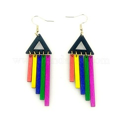 Bohemian Style Alloy Wood Dangle Earrings&nbsp;FS-WGB571B-01