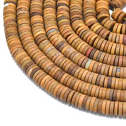 Natural Yellow Ocean Jasper Beads Strands&nbsp;G-P575-B32-6x1mm