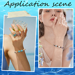 Ocean Theme DIY Synthetic Turquoise & Magnesite & Wood Beaded Stretch Bracelet Making Kits&nbsp;DIY-SC0028-47