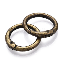 Alloy Spring Gate Rings&nbsp;AJEW-WH0129-48B-AB