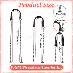 3Pcs 3 Styles PU Leather Bag Straps&nbsp;FIND-WR0009-99C