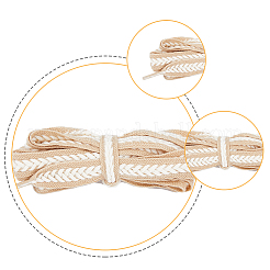 5 Pairs 5 Colors Two Tone Flat Polyester Braided Shoelaces&nbsp;DIY-FH0005-41A-02