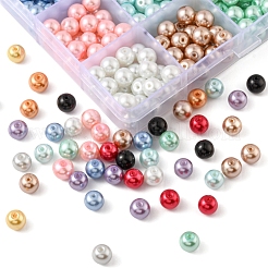 360Pcs 12 Colors Baking Paint Glass Pearl Beads&nbsp;HY-YW0001-03A