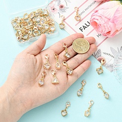 36Pcs 6 Style Alloy Pendant Decorations&nbsp;HJEW-YW00221