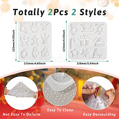 2Pcs 2 Styles DIY Food Grade Silicone Molds&nbsp;AJEW-TA0001-88A